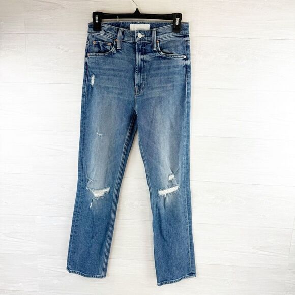 Mother Superior High Waisted Rider Ankle Distressed Jeans - Picture 3 of 11
